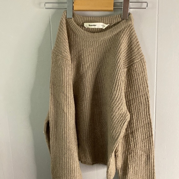 Bluenotes Crewneck Sweater Cropped Ribbed Pattern - Picture 1 of 3